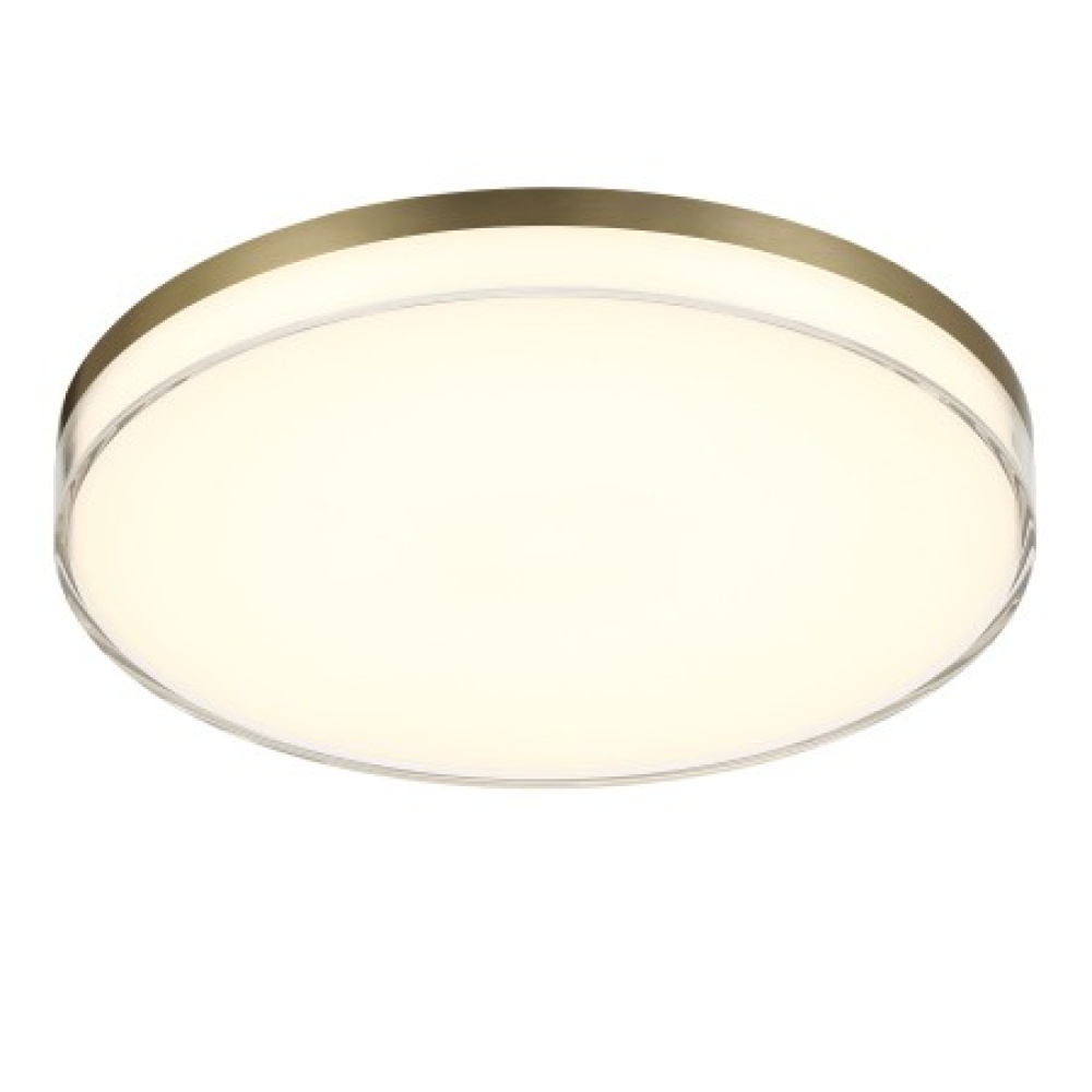 13" LED Flush Mount in Ashen Brass Finish