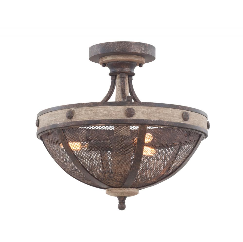 Coronado 16 Inch Semi Flush Mount