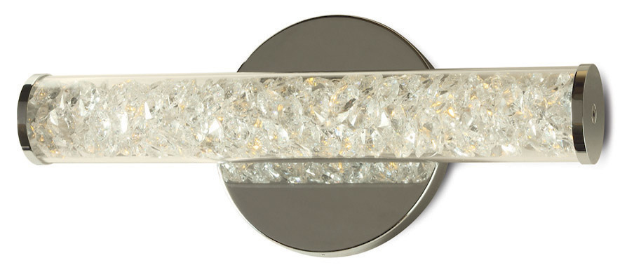 Wall Sconce Jazz Crystal Clear Polished Chrome 2.8W Linear 3000K
