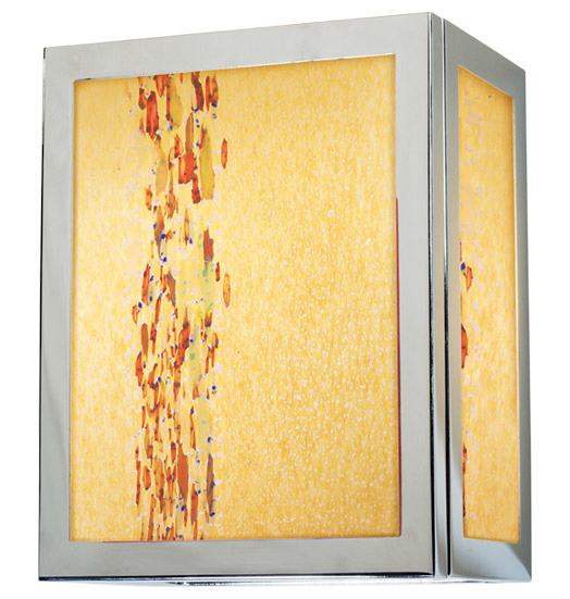Wall Sconce Avenue Complete Amber Satin Nickel Minican 50W