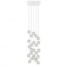 Stone Lighting CH09325FRWHL2 - Chandelier Gracie Frosted Glass 25 Light 24"X24" White Canopy White Coax LED G4 JC 2W