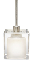 Stone Lighting PD134CRSNX3M - Pendant Crystal Cube Clear Satin Nickel Hal G4 35W Monopoint