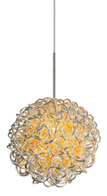 Stone Lighting PD536SIPNX3M - Pendant Kurly Sphere Silver Polished Nickel Hal G4 35W 700lm Monopoint