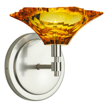 Stone Lighting WS038AMBZL2 - Wall Sconce Peak Crystal Amber Bronze LED G4 JC 2x2W