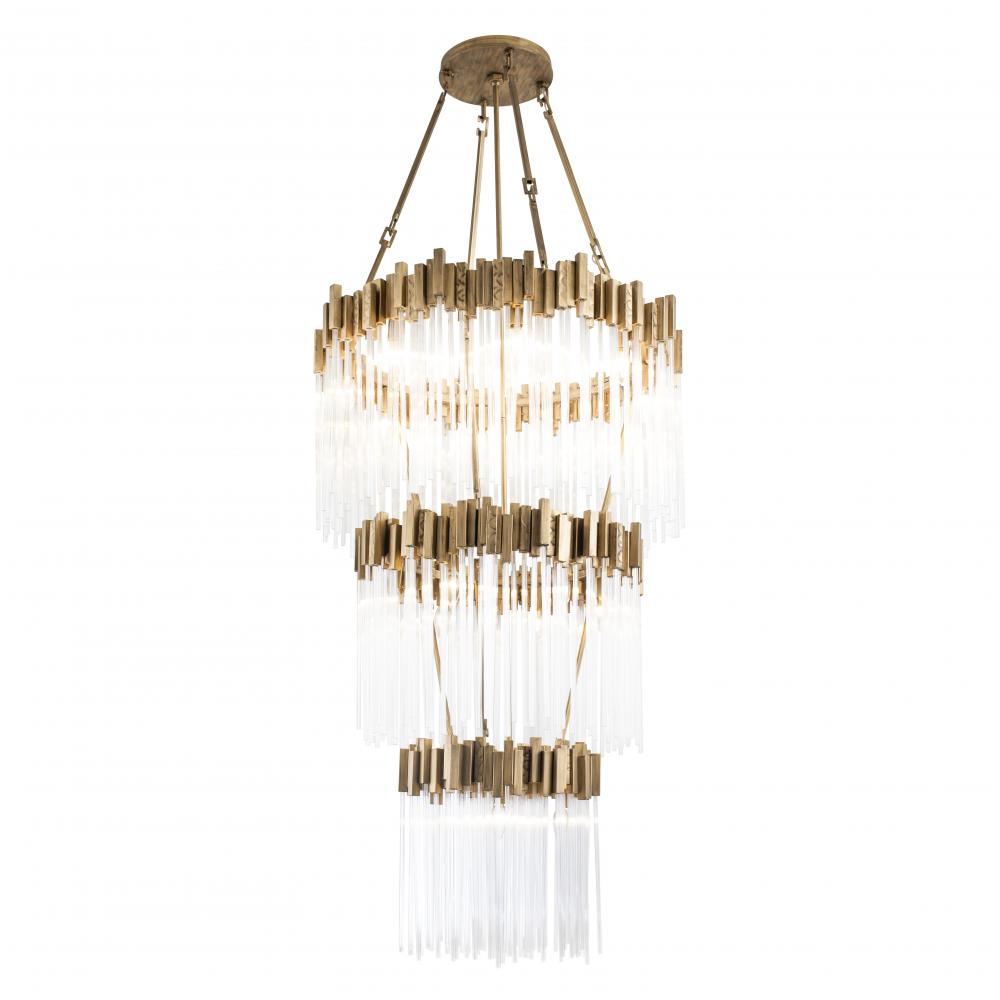 Matrix 19-Lt 3-Tier Chandelier - Havana Gold