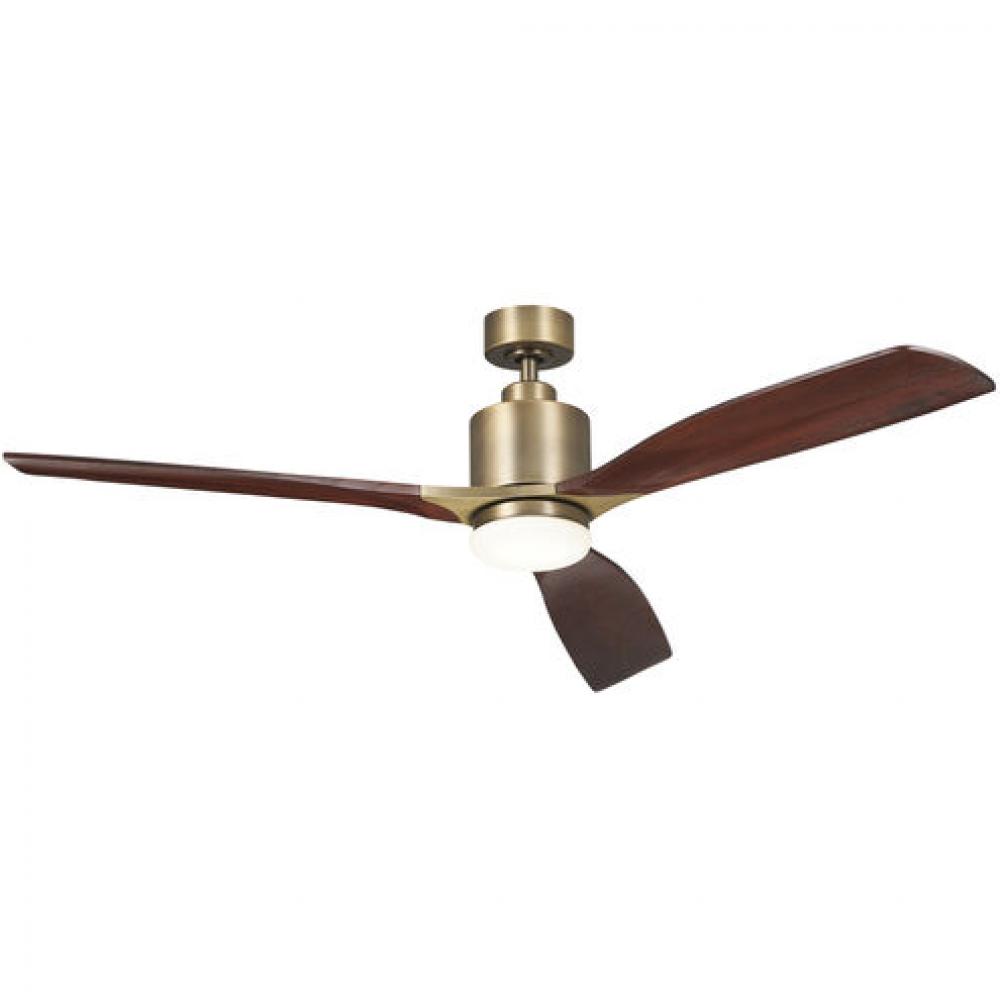 60" Ridley II 3 Blade Indoor Ceiling Fan with Etched Cased Opal Glass