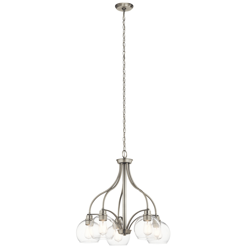 Harmony 5 Light Chandelier Brushed Nickel