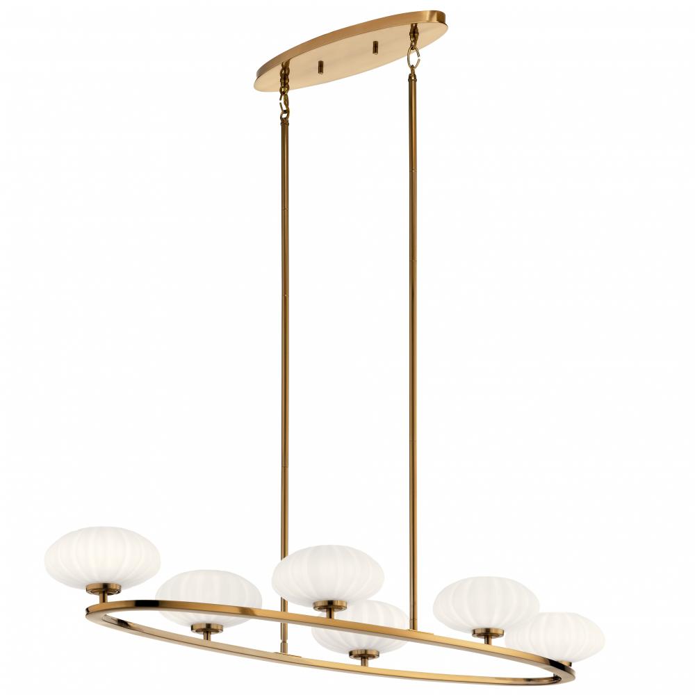 Oval Chandelier 6Lt