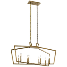 Kichler 43494NBR - Abbotswell 42" 8 Light Linear Chandelier Natural Brass
