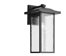 Kichler 49928BKT - Capanna 1-Light Extra-Large Wall Light with Clear Water Glass in Textured Black