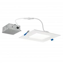 Kichler DLSL06S2790WHT - Direct-to-Ceiling 6 inch Square Slim 27K LED Downlight in White