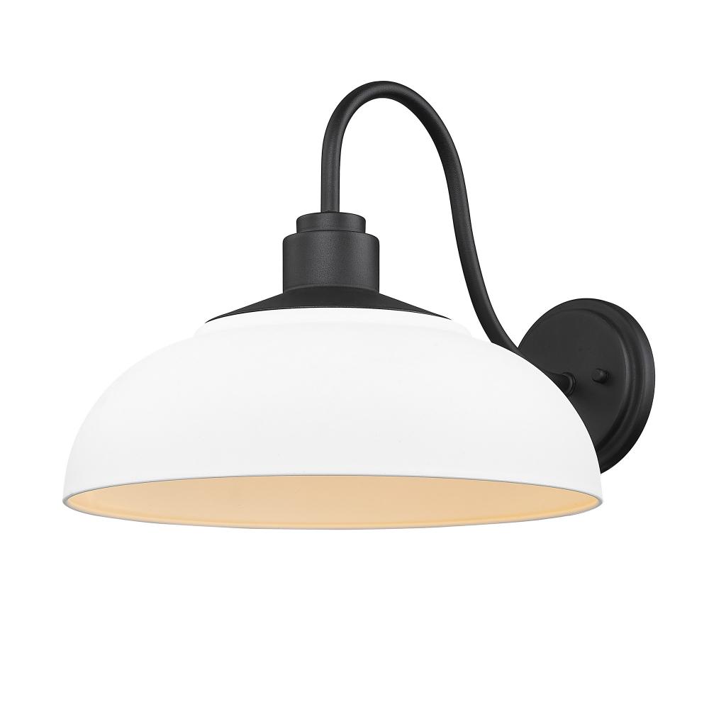 Levitt Large Wall Sconce - Outdoor in Natural Black with Natural White Shade