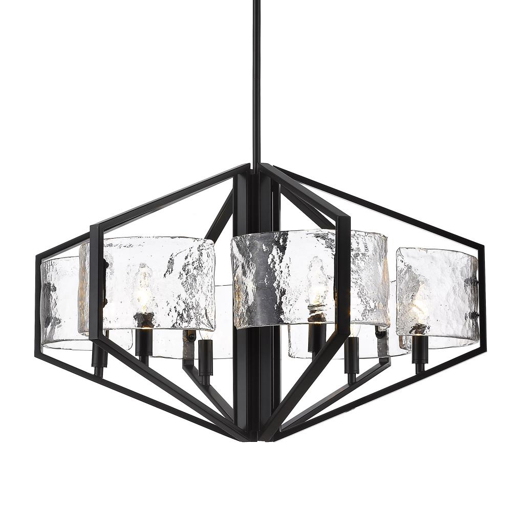 Varsha 6-Light Chandelier in Matte Black