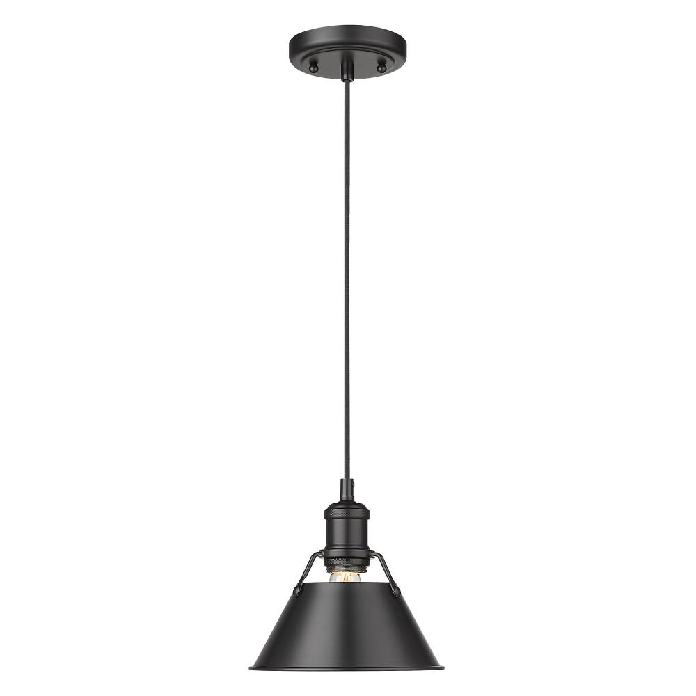 Orwell BLK Small Pendant - 7" in Matte Black with Matte Black shade