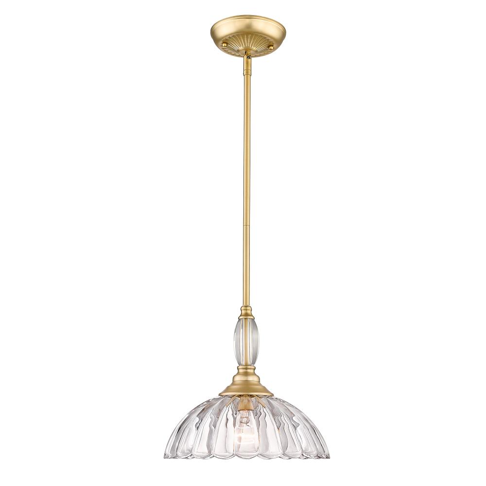 Audra BCB 1 Light Pendant in Brushed Champagne Bronze with Clear Glass Shade