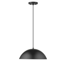 Golden 0212-L BLK - Walker 2-Light Pendant in Matte Black