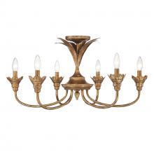 Golden 0846-6SF HG - 6 Light Semi-Flush