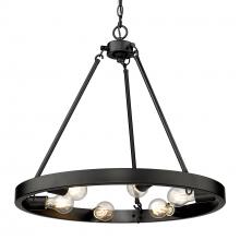 Golden 1019-6 BLK - Castile 6 Light Chandelier