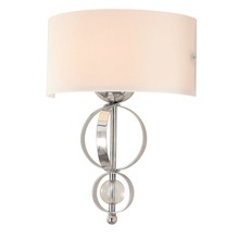 Golden 1030-WSC CH - Cerchi Wall Sconce in Chrome with Etched Opal glass