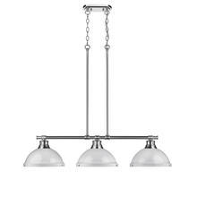 Golden 3602-3LP CH-WH - 3 Light Linear Pendant