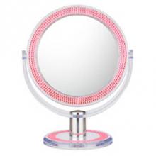 Aptations 88350 - Pink Bling Double Sided Magnified Free Standing Makeup Mirror 1X/10X