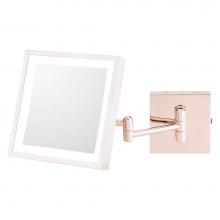 Aptations 913-35-43 - Single-Sided Led Square Wall Mirror - Rechargeable