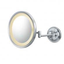 Aptations 944-2-85HW - Round Magnified Mirror With Switchable Light Color in Polished Nickel