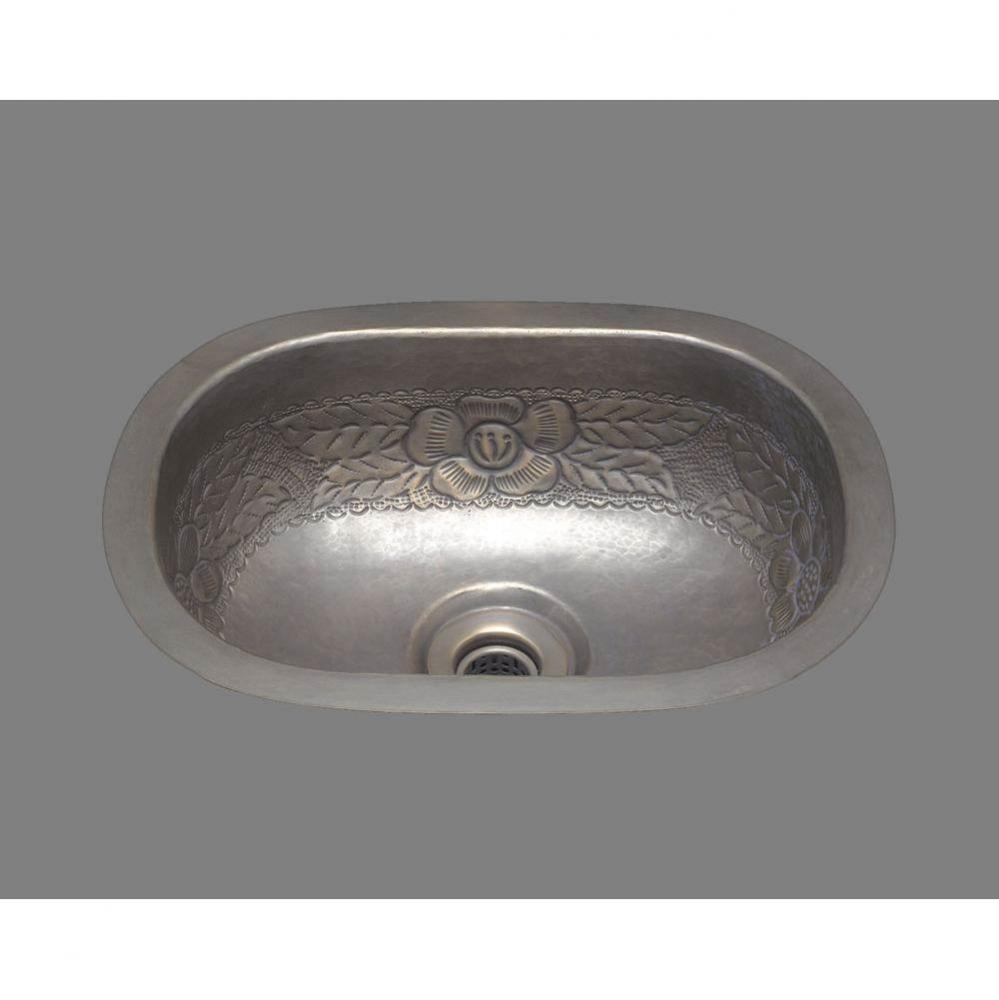 Small Roval Bar Sink, Garland Pattern, Undermount and Drop In