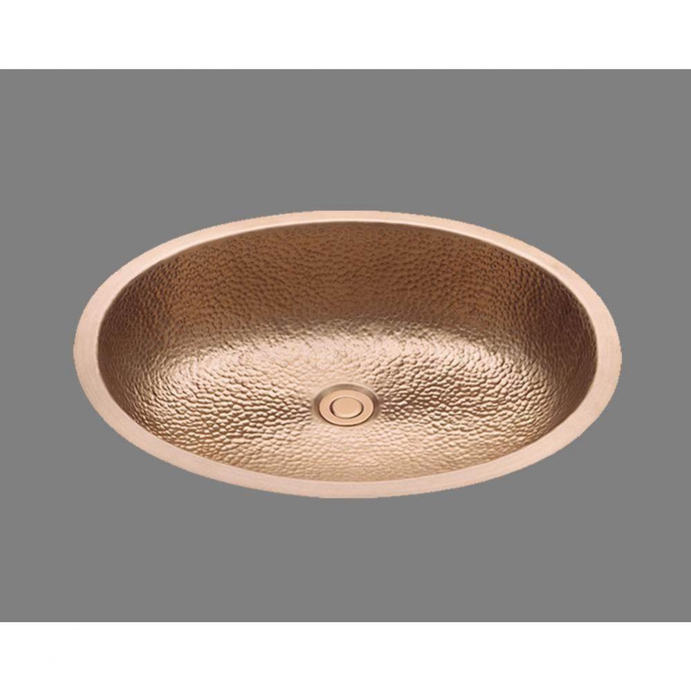Large Oval Lavatory, Hammertone Pattern, Undermount and Drop In