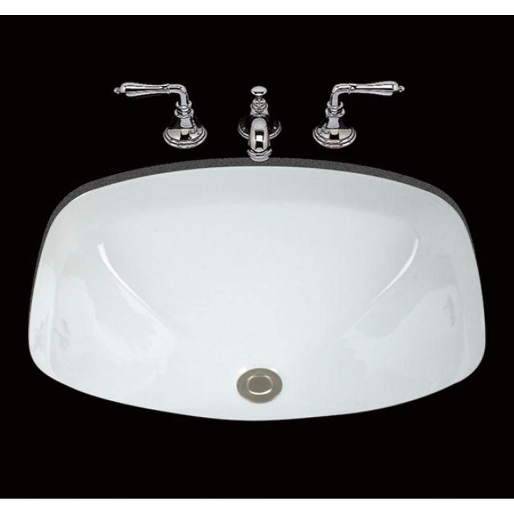 Loretta, Single Glazed, Medium Unique Shaped Lavatory, Overflow, Undermount Only