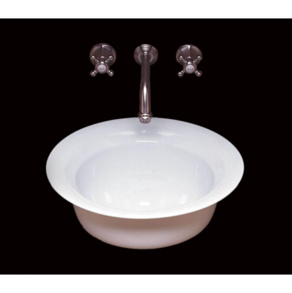 Clarita, Flared Rim Round Recessed Vessel, No Overflow