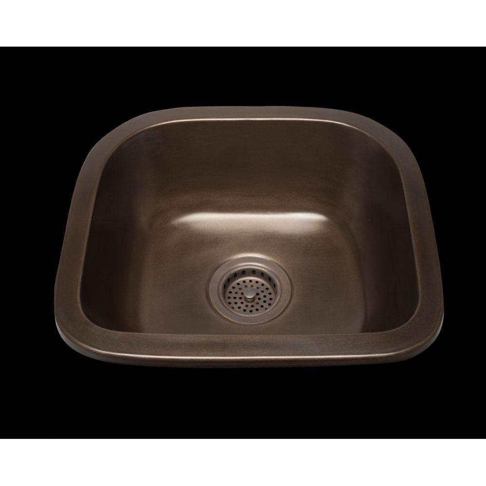 Zane, D-Bowl Prep Sink, Plain Pattern, 3 1/2'' Drain Opening, Undermount and Drop In