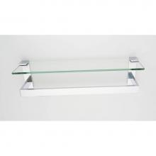 Alno A6427-24-PC - 24'' Glass Shelf with Towel Bar