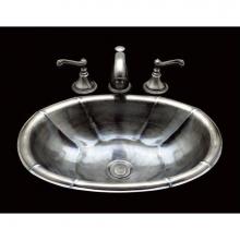 Alno B1015.WB - Small Oval Lavatory, Dauphin Pattern, Drop In