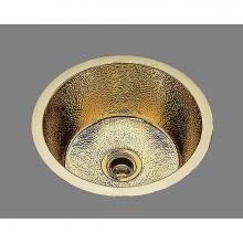 Alno B0400P.PB - Large Round Prep/Bar Sink. Plain Pattern, Undermount and Drop In