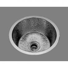 Alno B0450H.PB - Large Round Prep/Bar Sink. Hammertone Pattern, Undermount and Drop In