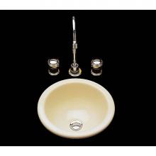 Alno P1212.D.WH - Donna, Single Glazed, Small Round Lavatory, Plain Bowl,Overflow, Drop In