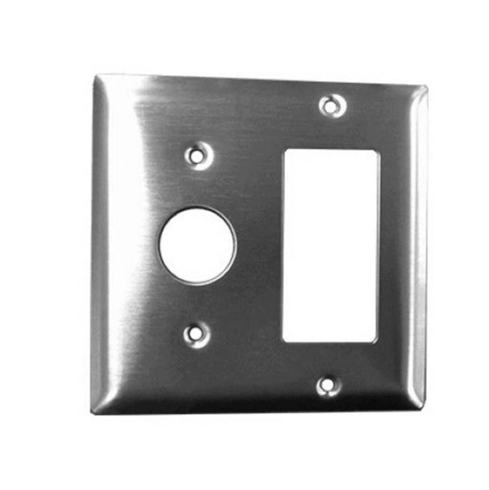 Radiant Double Gang Plate - Satin Brass