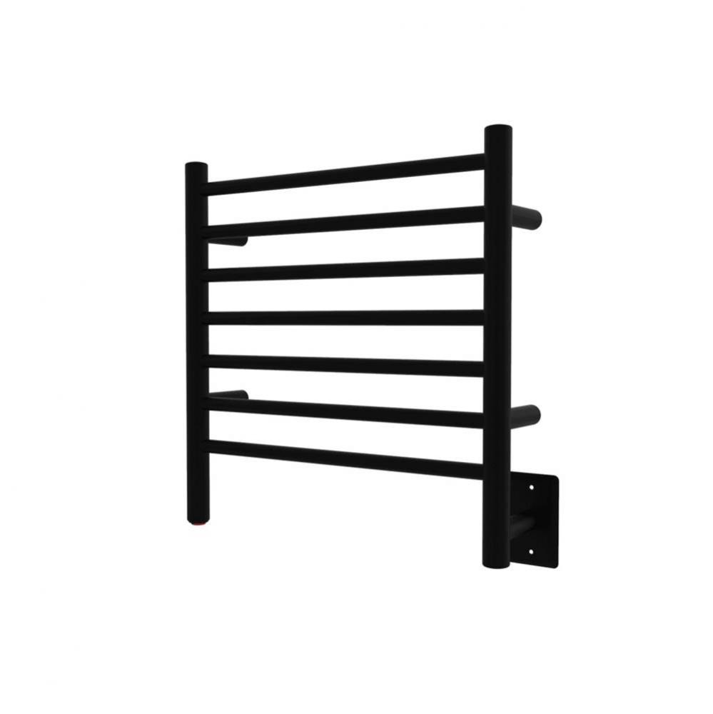 Radiant Small Hardwired + Plug-in Combo 7 Bar Towel Warmer in Matte Black