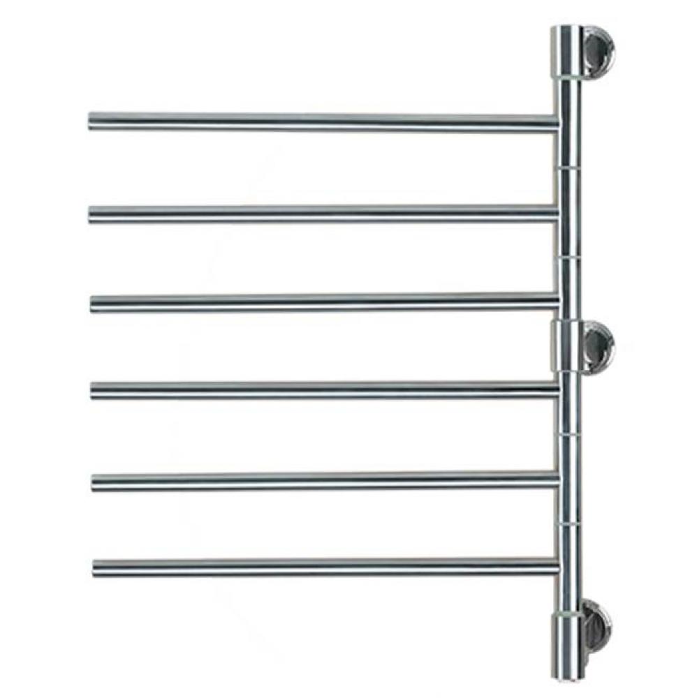 Swivel Jack Model D006 6 Bar Plug-in Towel Warmer in Polished