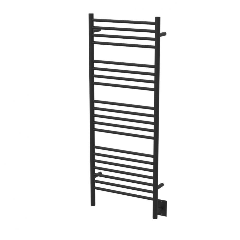 Jeeves Model D Straight 20 Bar Hardwired Towel Warmer in Matte Black