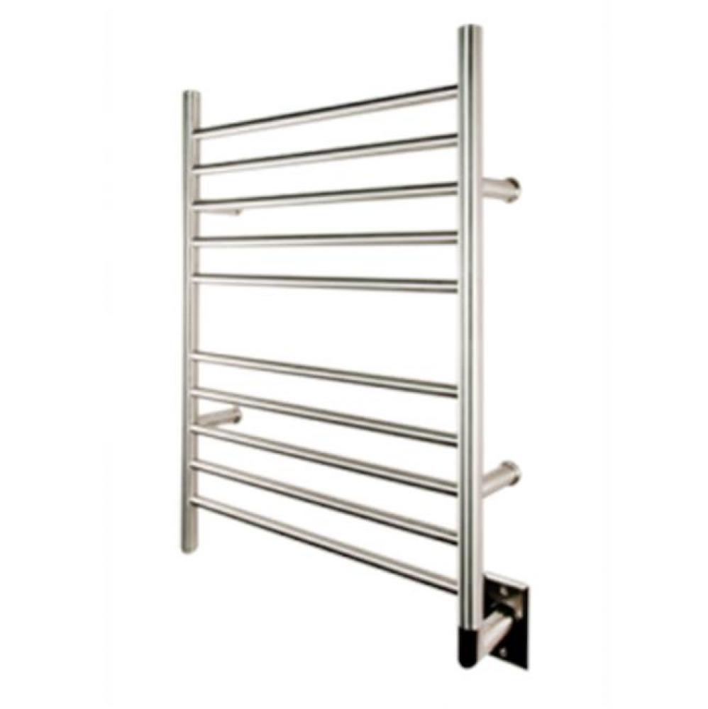 Radiant Hardwired + Plug-in Combo Straight 10 Bar Towel Warmer in Brushed