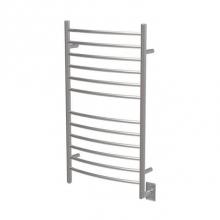 Amba Products RWHL-CB - Radiant Large Hardwired + Plug-in Combo Curved 12 Bar Towel Warmer in Brushed