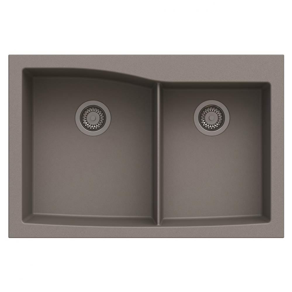 Artisan Composite Dual Mount Double Bowl Sink 