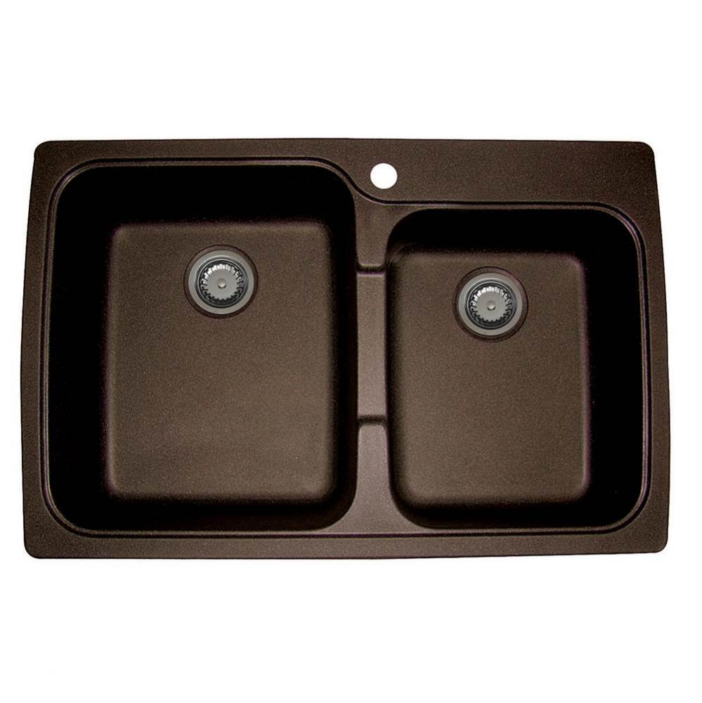 Artisan Composite Dual Mount Double Bowl Sink 