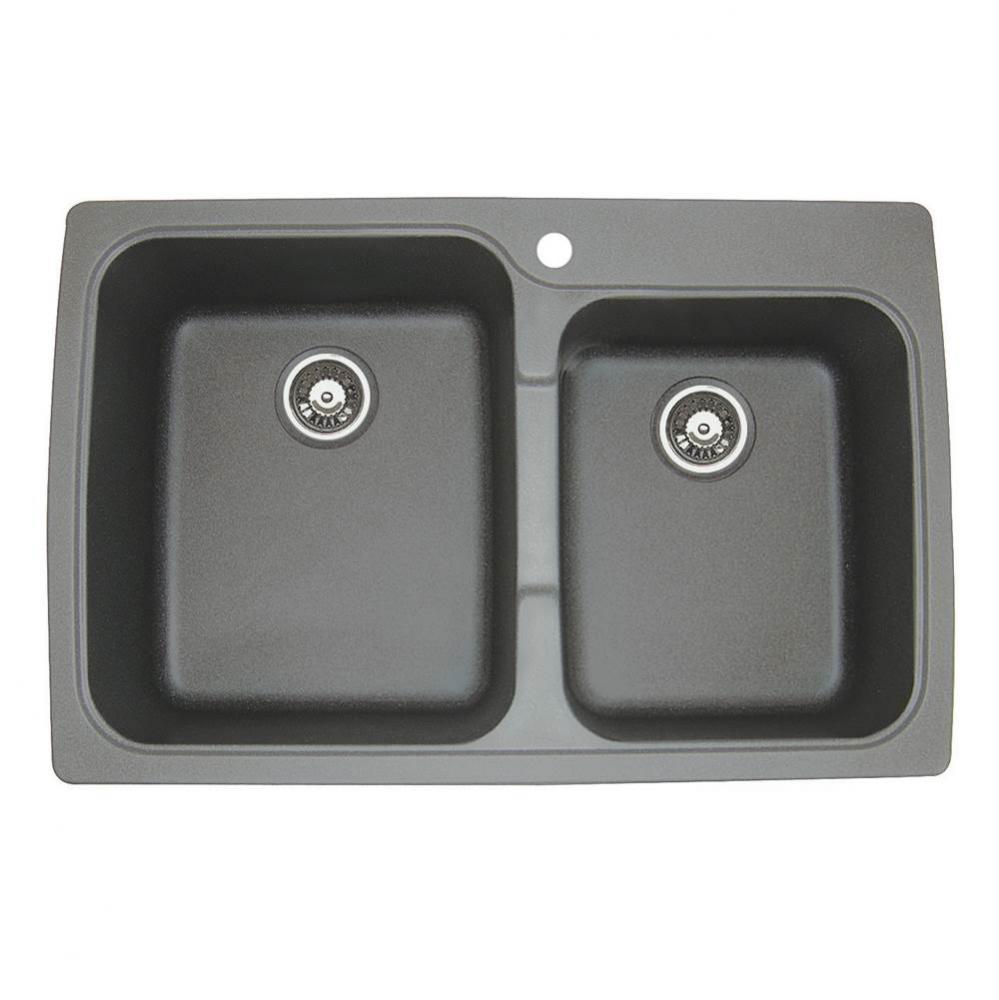 Artisan Composite Dual Mount Double Bowl Sink 