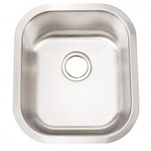 Artisan Manufacturing AR1618D8-D - Single bowl DELUXE pack 16ga Stainless sink