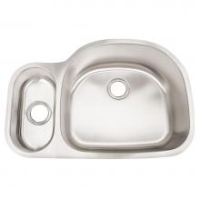Artisan Manufacturing AR3121D95R-B - Double bowl Bulk pack 16ga Stainless sink