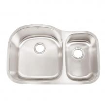 Artisan Manufacturing AR3220D97-D - Double bowl DELUXE pack 16ga Stainless sink