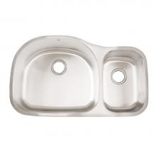 Artisan Manufacturing AR3521D97-D - Double bowl DELUXE pack 16ga Stainless sink